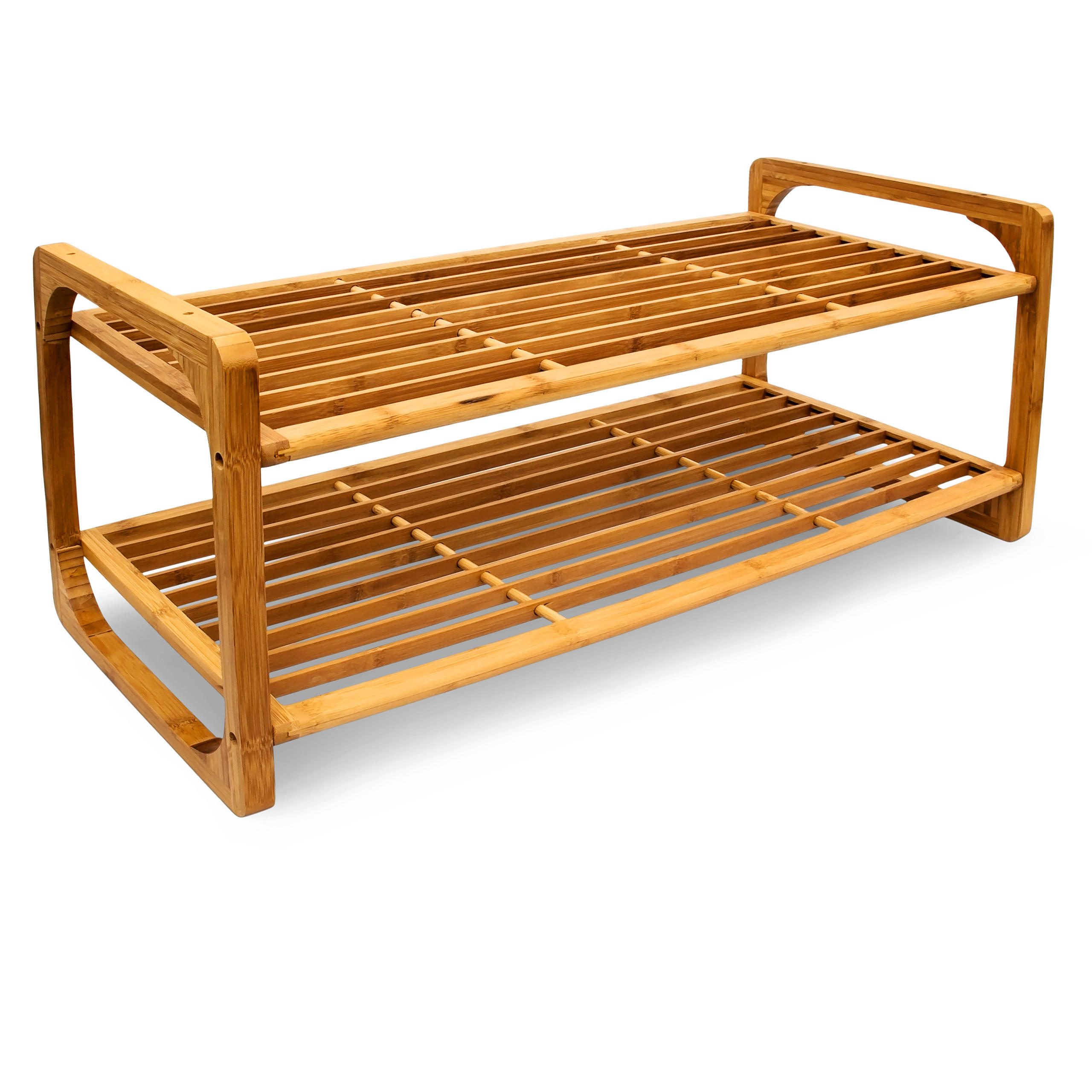 SCHUHREGAL - Hellbraun, Holz (75/33/33cm) - Relaxdays