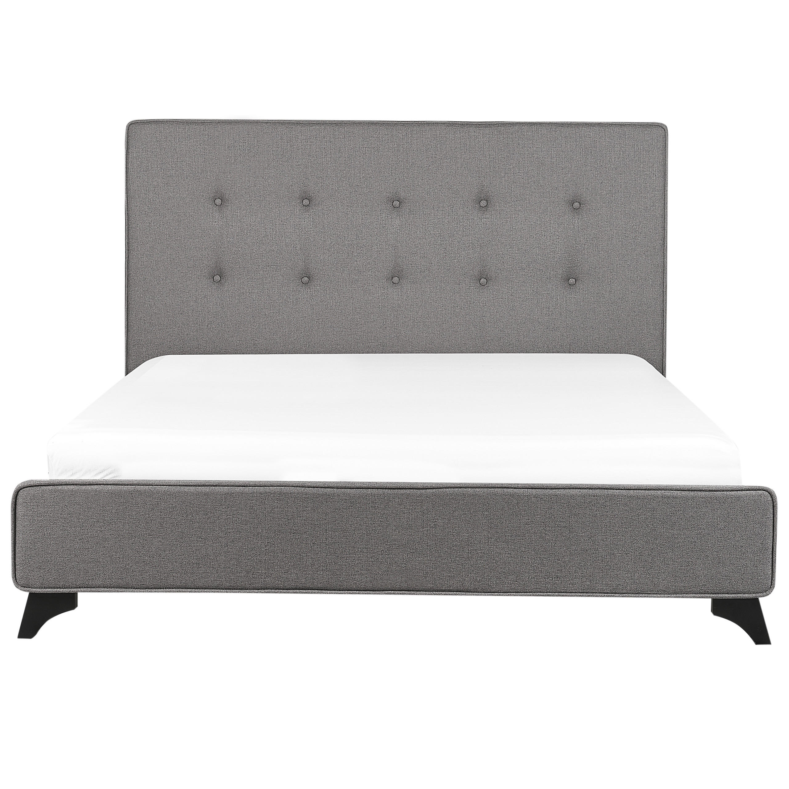 POLSTERBETT mit Lattenrost 140x200 cm Grau Ambassador - Grau, Textil (140/200cm) - Beliani