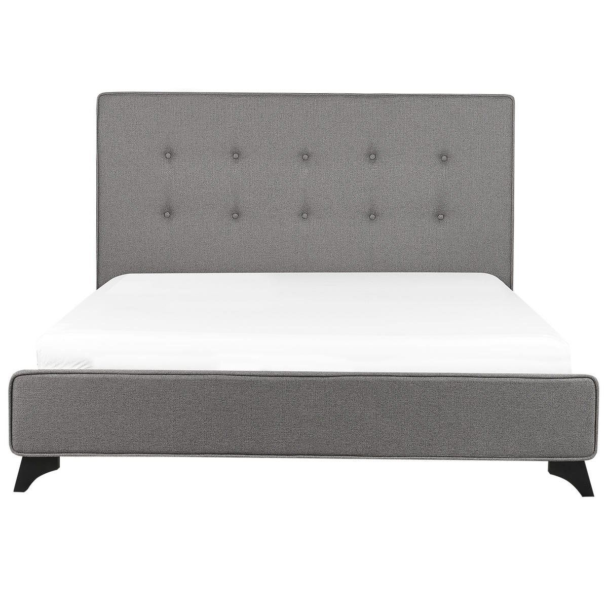 POLSTERBETT mit Lattenrost 140x200 cm Grau Ambassador - Grau, Textil (140/200cm) - Beliani