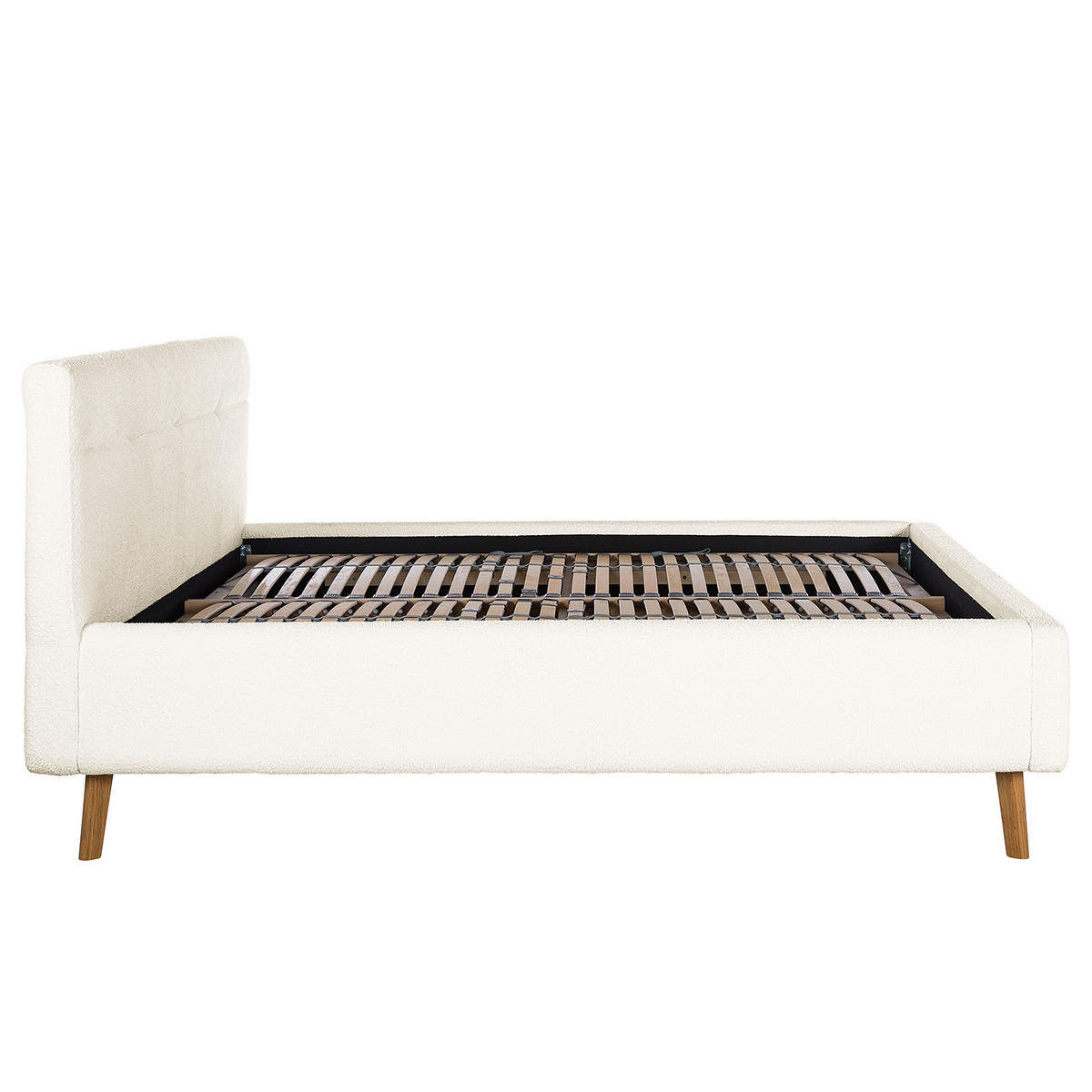 POLSTERBETT - Weiß, Textil (180/200cm) - home24