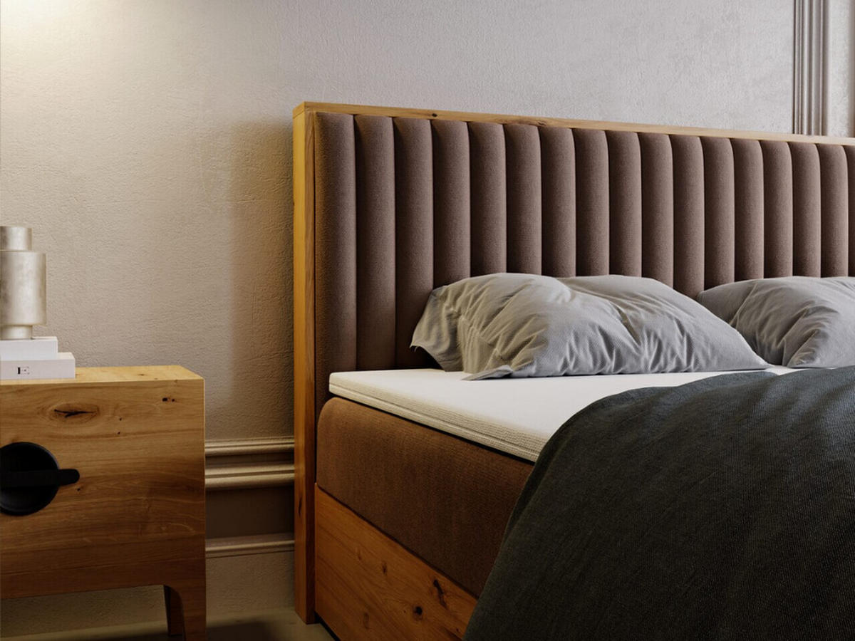 BOXBETT Forest 160x200 Braun - Braun, Holz/Textil (160/200cm) - Graingold