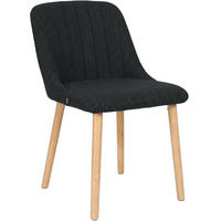 ESSZIMMERSTUHL Stoff Anthrazit - Eukalyptusholzfarben/Anthrazit, Holz/Textil (49/82/56cm) - CLP