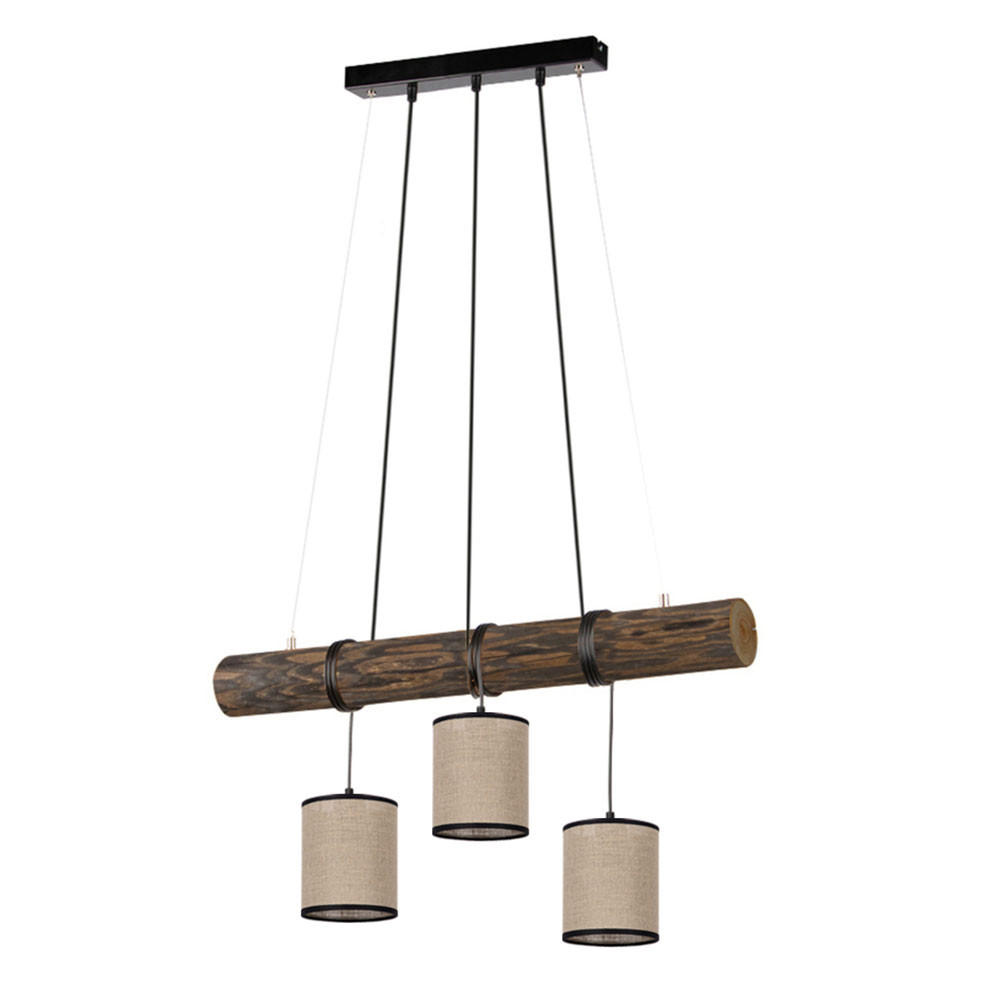 HÄNGELEUCHTE FABIOLA Holzoptik Braun - Braun, Holz (65/13/140cm)