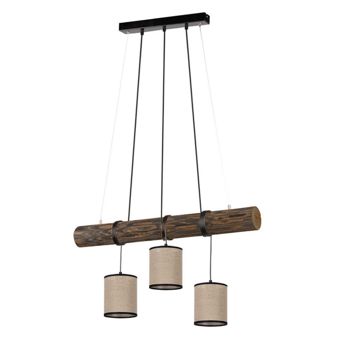 HÄNGELEUCHTE FABIOLA Holzoptik Braun - Braun, Holz (65/13/140cm)