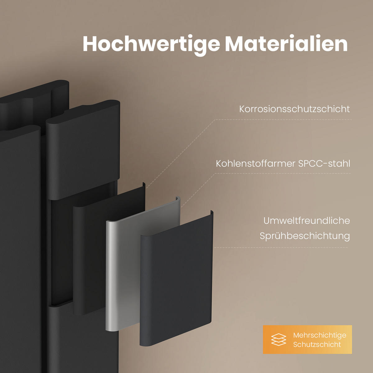 HEIZKÖRPER Flachheizkörper Anthrazit 63/62/6,3 cm - Anthrazit, Metall (62/63/6.3cm) - EMKE