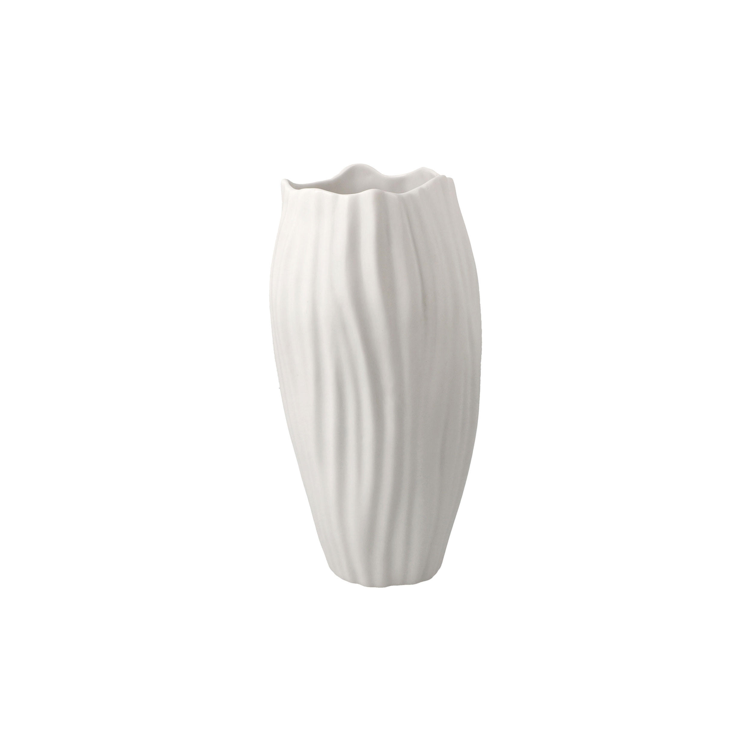 VASE Spirulina, Biskuit-Porzellan, Biskuit Weiß, 20 cm - Weiß, Keramik (20cm) - Goebel