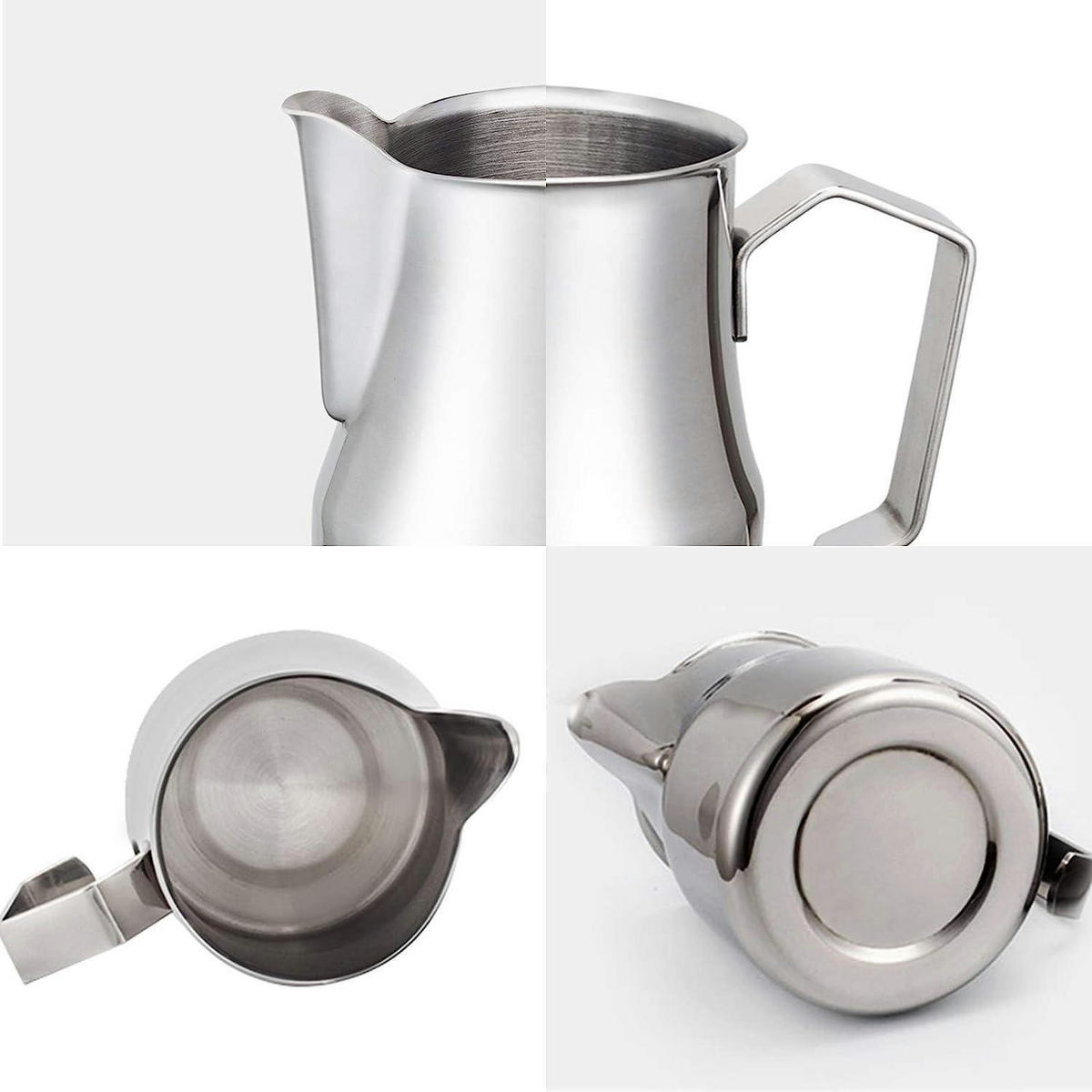 MILCHAUFSCHÄUMKRUG Edelstahl 450 ml - Silberfarben, Metall (8.4/12.1cm)