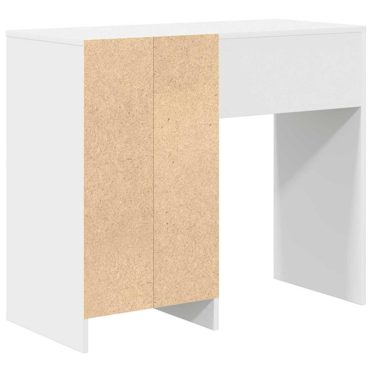 SCHREIBTISCH Mit Speicher Weiss 90/37,5/75 Cm Holzwerkstoff - Weiß, Holzwerkstoff (90/37.5/75cm) - vidaXL