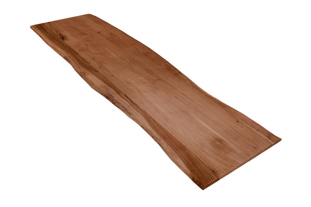 TISCHLATTEN MIT BAUMKANTE FÜR HEIMWERKER, AKAZIENHOLZ CURT - Braun/Naturfarben, Akazienholz/Holz (60/200/3cm) - SAM