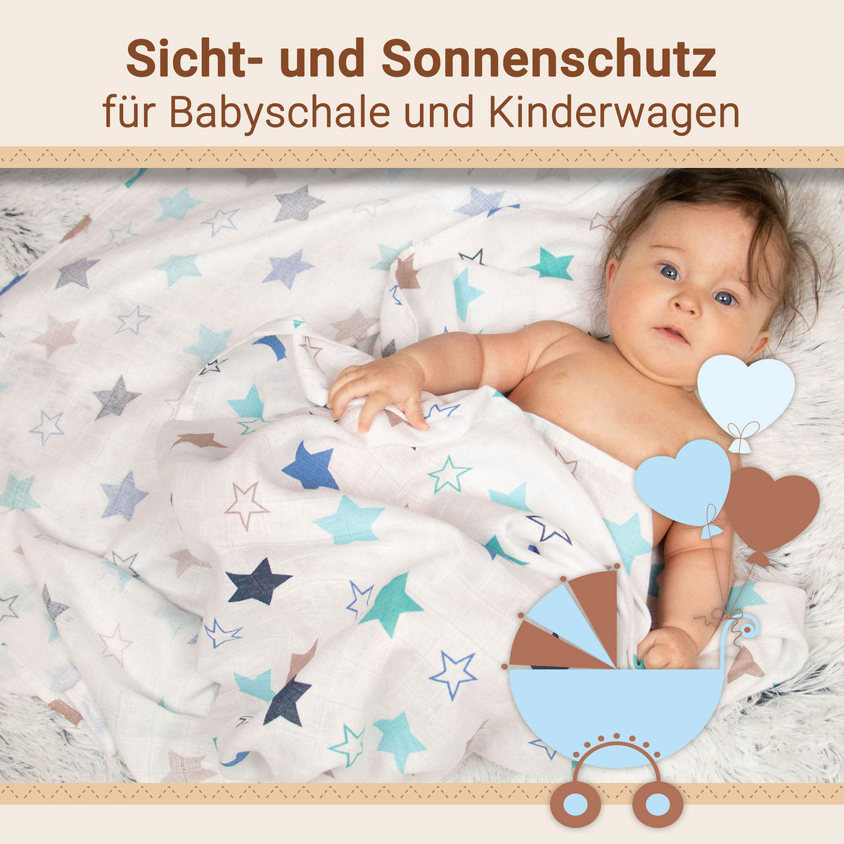 SPUCKTÜCHER, 4er-Set, 120x120 cm, 100% Baumwolle, farblich sortiert - Multicolor, Textil (120/120cm) - Zollner