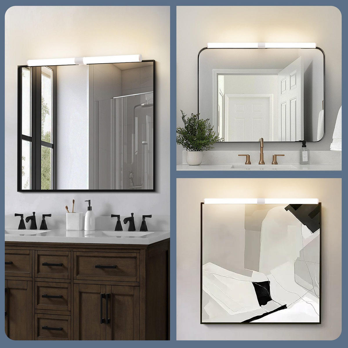 SPIEGELLEUCHTE Albertyne II 60/5.2/3.2cm - Weiß, Kunststoff (60/5.2/3.2cm) - Nettlife