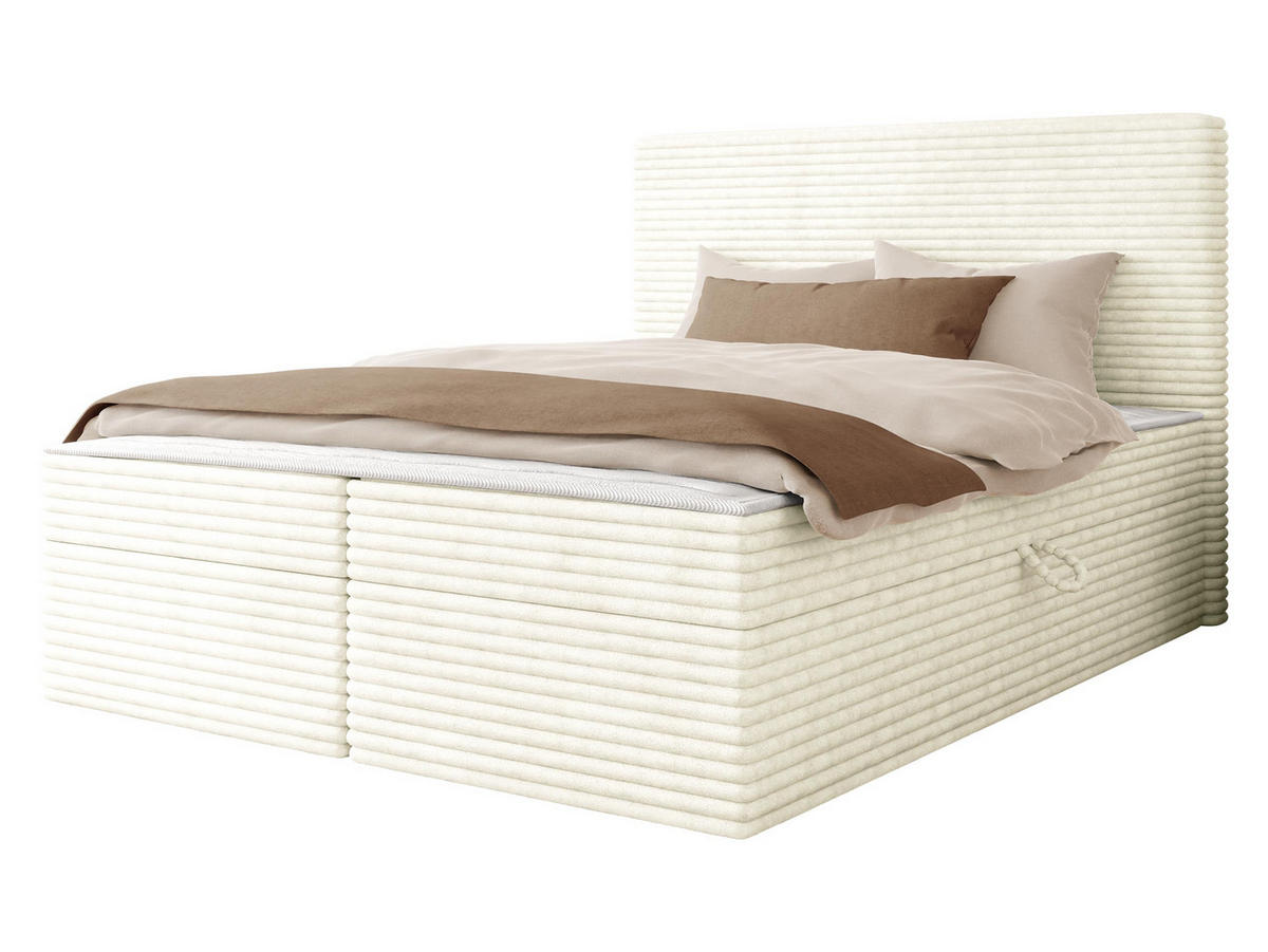 BOXBETT Wokio - H3 - Creme/Schwarz, Holzwerkstoff/Kunststoff (140/200cm) - MIRJAN24