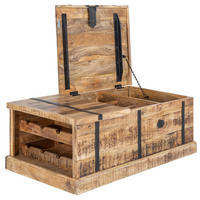 COUCHTISCH BODEGA Mango rechteckig Natur 100cm - Schwarz/Braun, Holz (60/100/40cm) - riess-ambiente