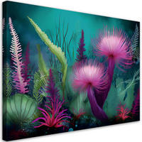 LEINWANDBILD Unterwasserwelt Ozean Meer 100x70cm - Türkis, Textil (100/70cm) - Feeby