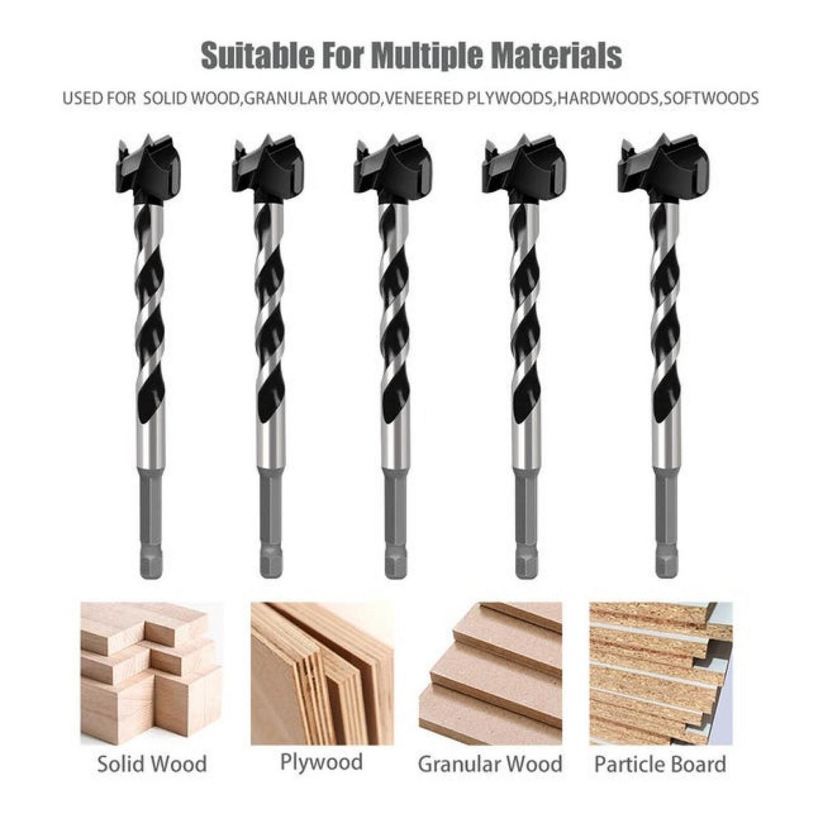 BOHRFUTTER – geeignet für Holz, Lochsägen, Bohrer und Holzbohrungen, 2 Stück, 20 mm Durchmesser - Silberfarben, Metall (12.9/2/1cm) - DCA