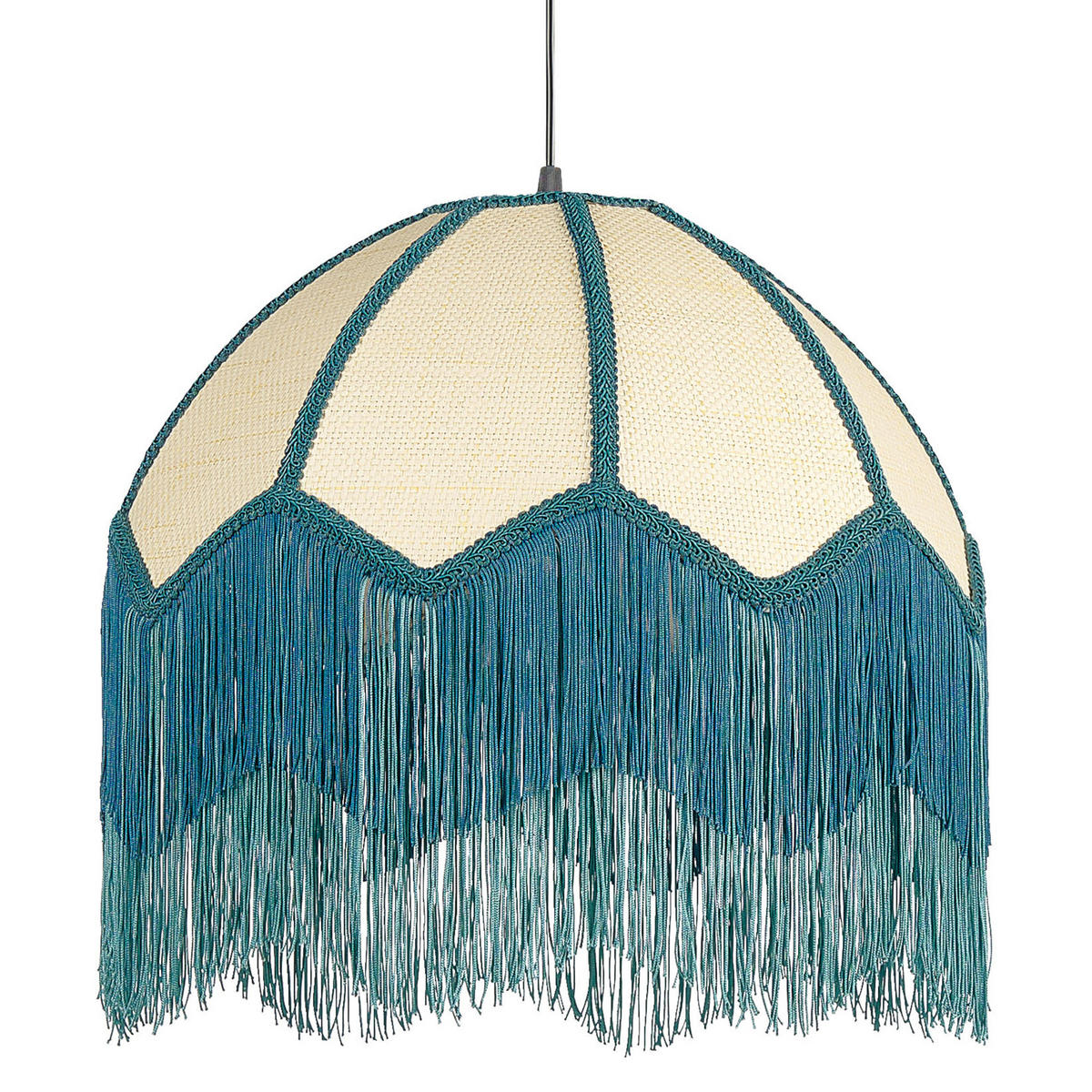 HÄNGELEUCHTE Milagro 42/42/192 cm - Blau, Textil (42/42/192cm) - Beliani