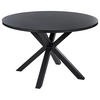 GARTENTISCH Keramik Schwarz Maletto - Schwarz, Metall (120/120/66cm) - Beliani