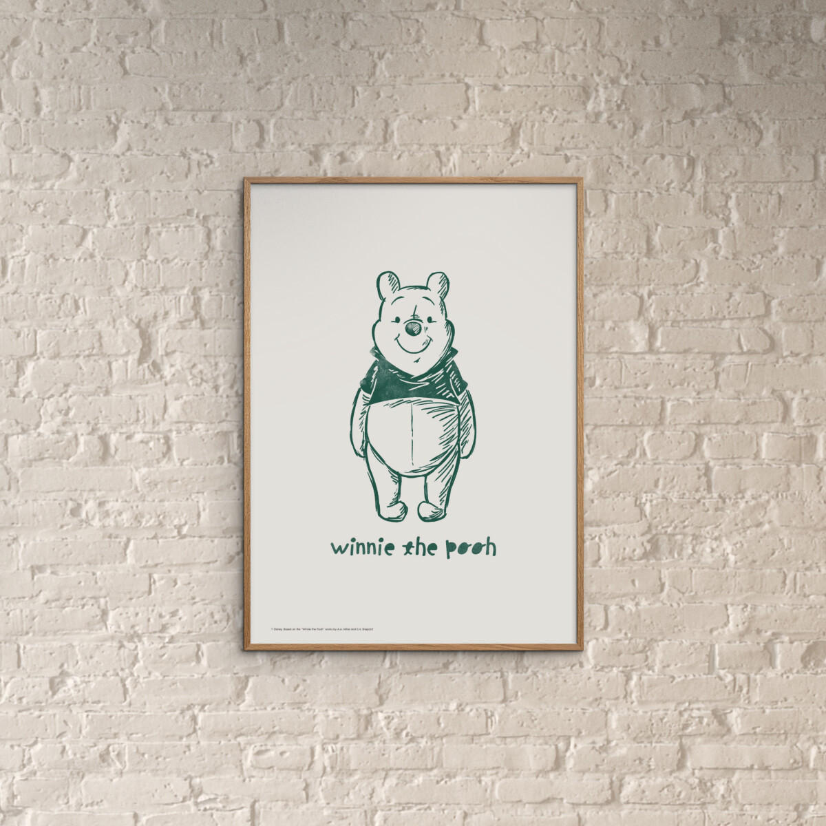 POSTER Disney's Winnie the Pooh Standing Smile - Beige, Papier (50/70/0.1cm) - Poster&Frame
