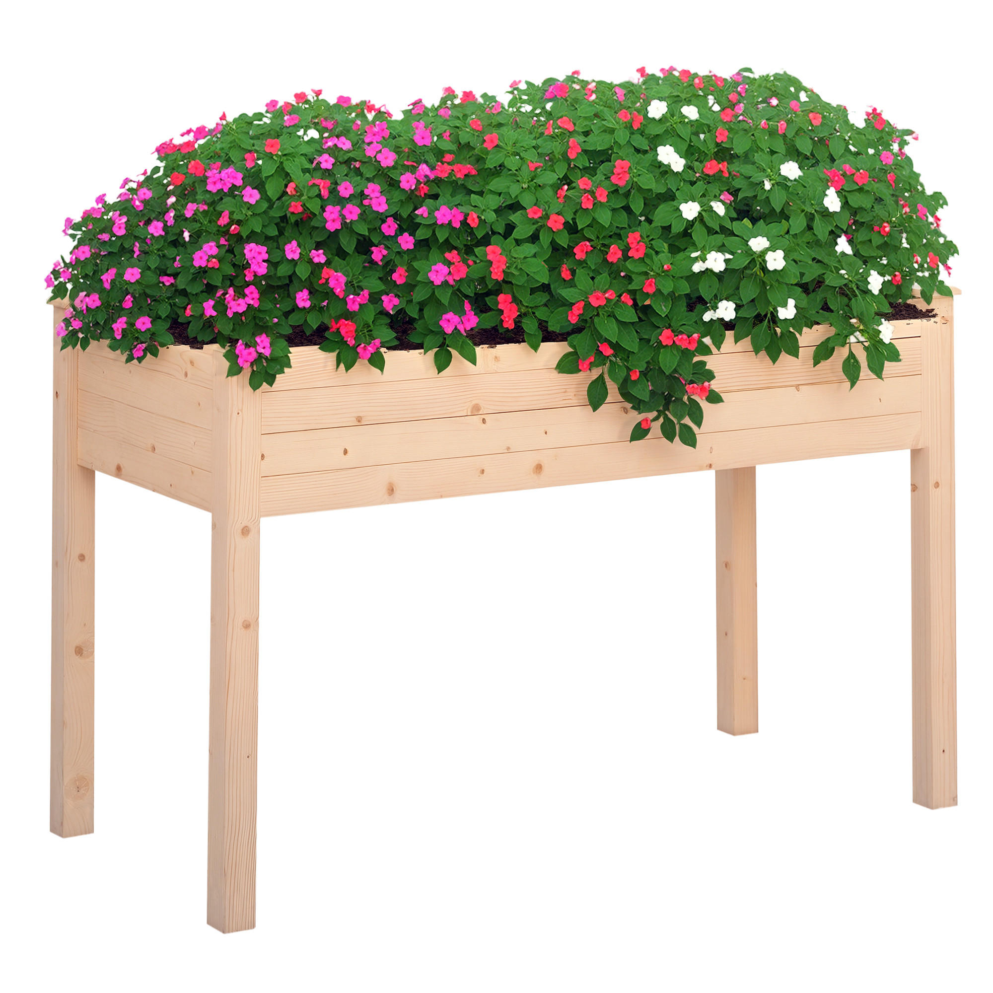 HOCHBEET DE-15961 mit Bewässerungssystem Holz - Naturfarben, Holzwerkstoff (122/76/56cm) - ComfortXL
