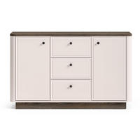 SIDEBOARD Vilavio Kaschmir/Eicheoptik Dunkel 138 cm - Taupe/Dunkelbraun, Holzwerkstoff/Metall (138/85/40cm) - Selsey