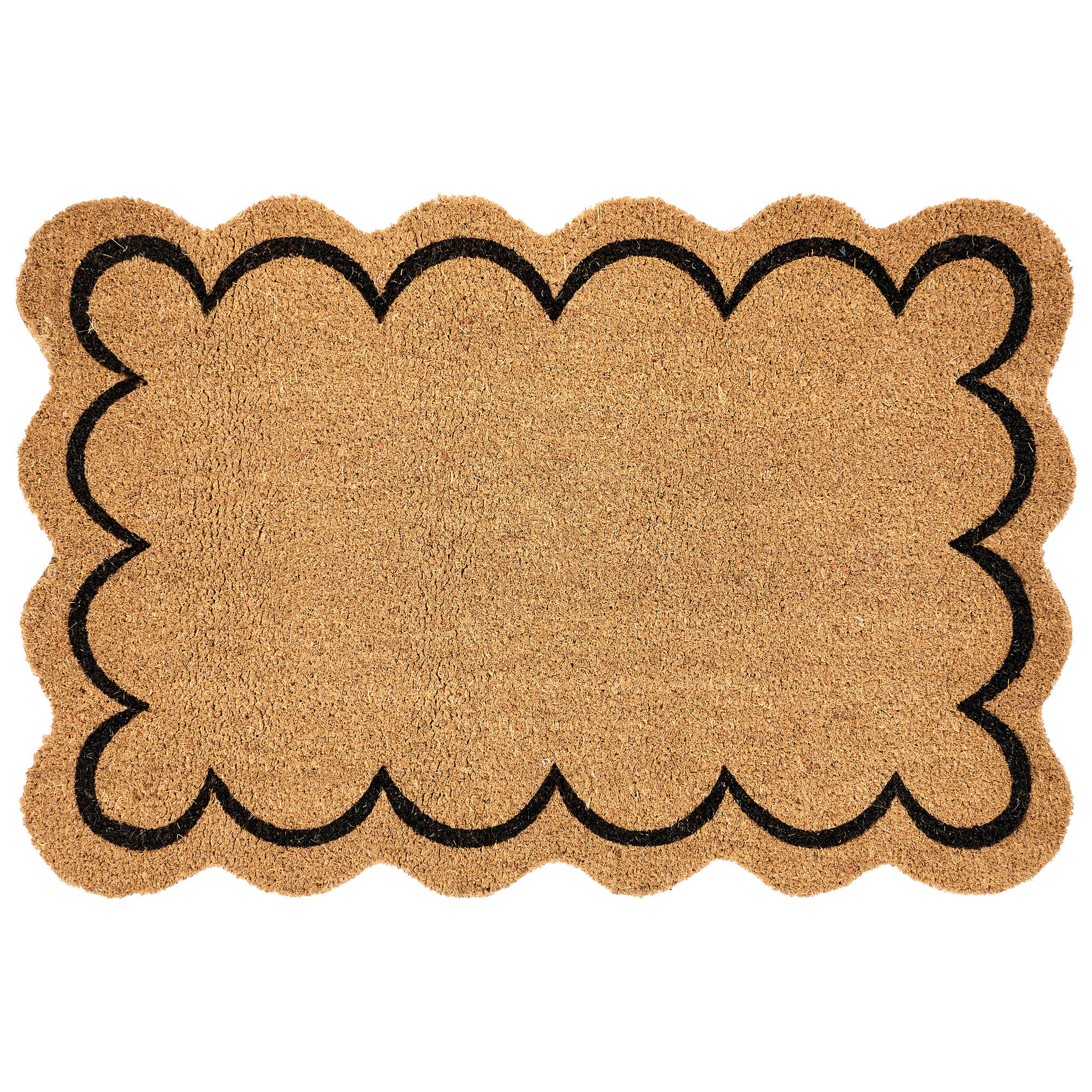 FUSSMATTE Naturfarben 60/90 cm Kokosfasern Holon - Naturfarben, Textil (60/90cm) - Beliani