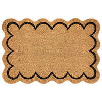 FUSSMATTE Naturfarben 60/90 cm Kokosfasern Holon - Naturfarben, Textil (60/90cm) - Beliani
