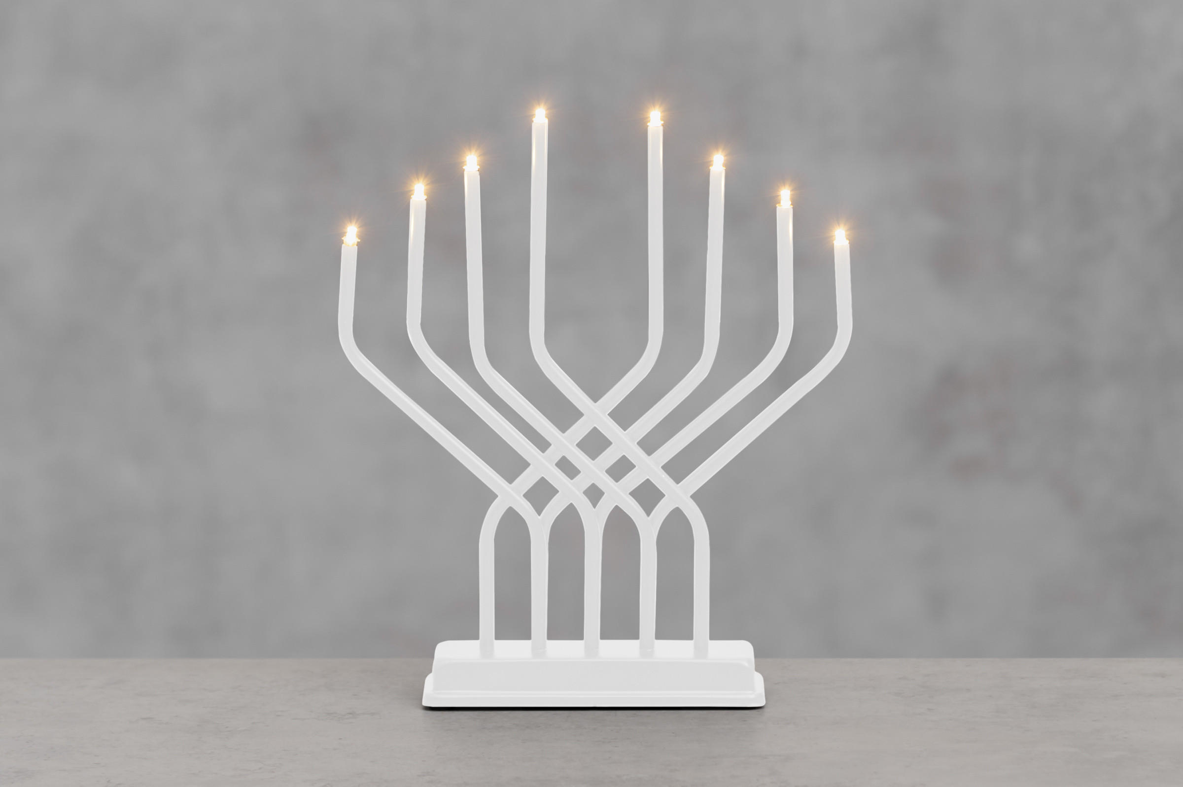ADVENTSLEUCHTER LED 8 Lichter 32/27 cm - Weiß, Metall (27/32/6.5cm)