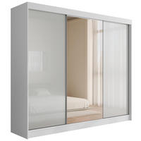 KLEIDERSCHRANK VESLI - 250 cm - Weiß - Weiß, Holzwerkstoff (250/215/61cm) - ALTDECOR