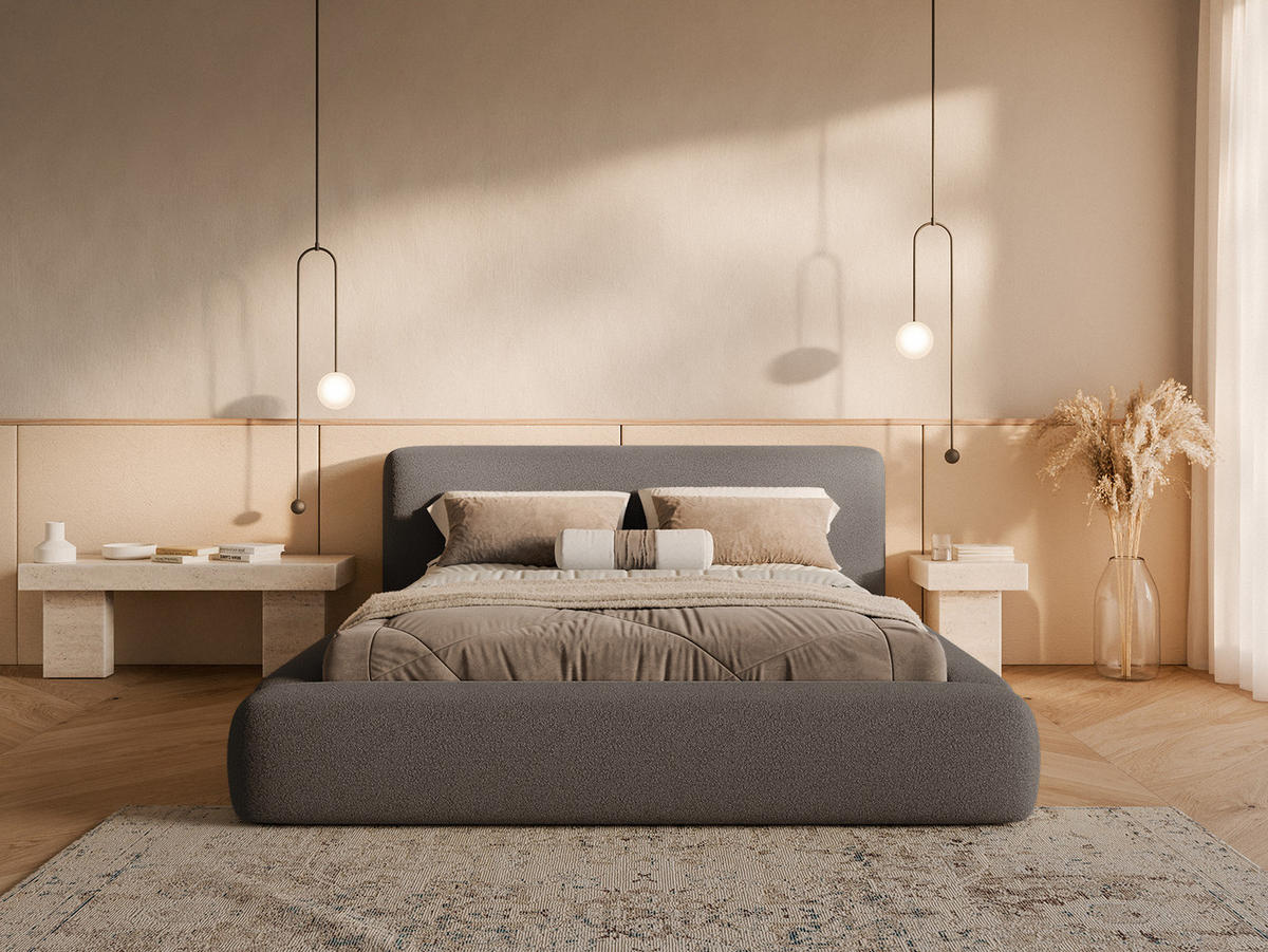 POLSTERBETT Fummo 140x200 cm, Braun - Braun, Textil (140/200cm) - Fedve