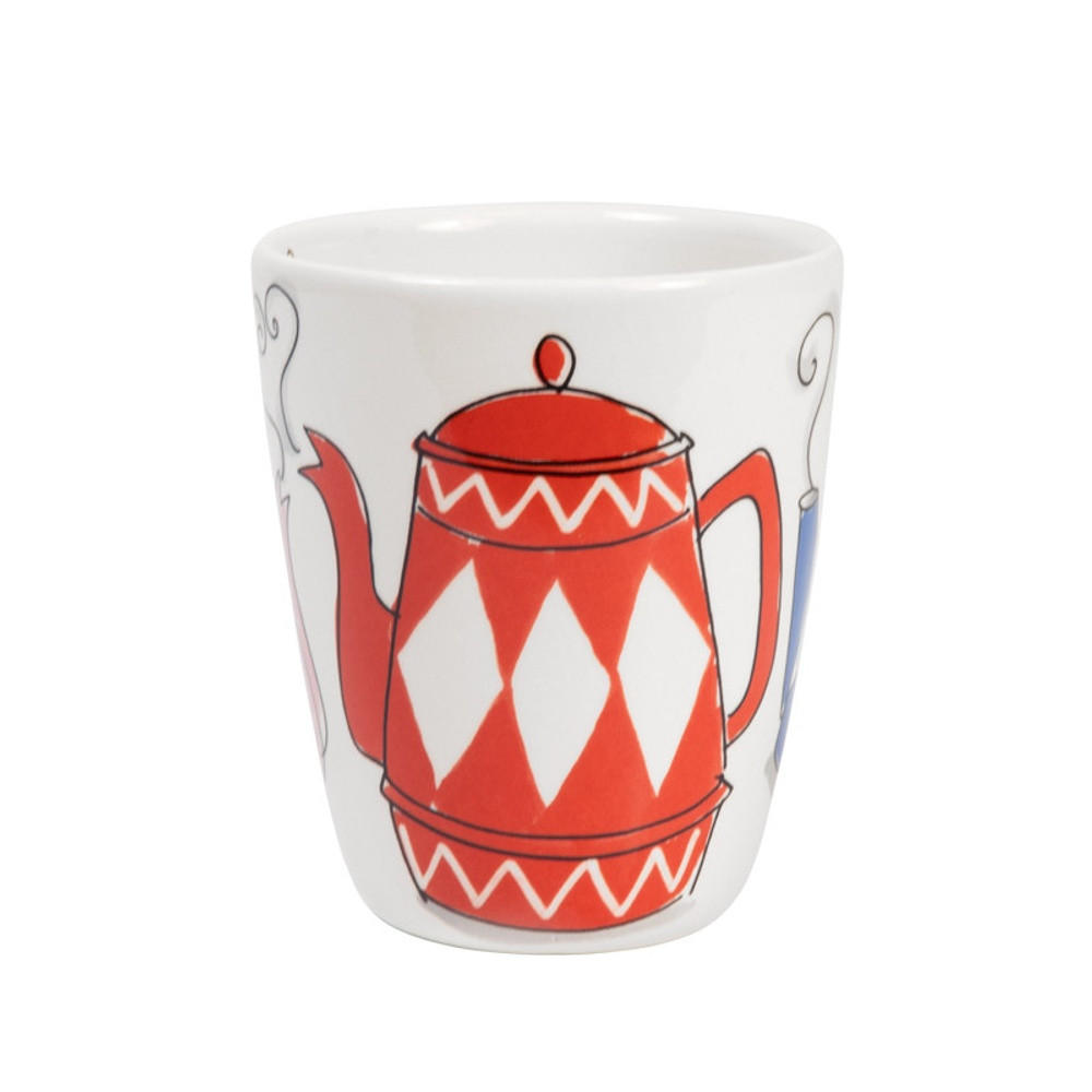 BECHER Gemütliche Tage - Zeit für Tee in Bunt - 350 ml - Multicolor, Keramik (0.35L) - Blond Amsterdam