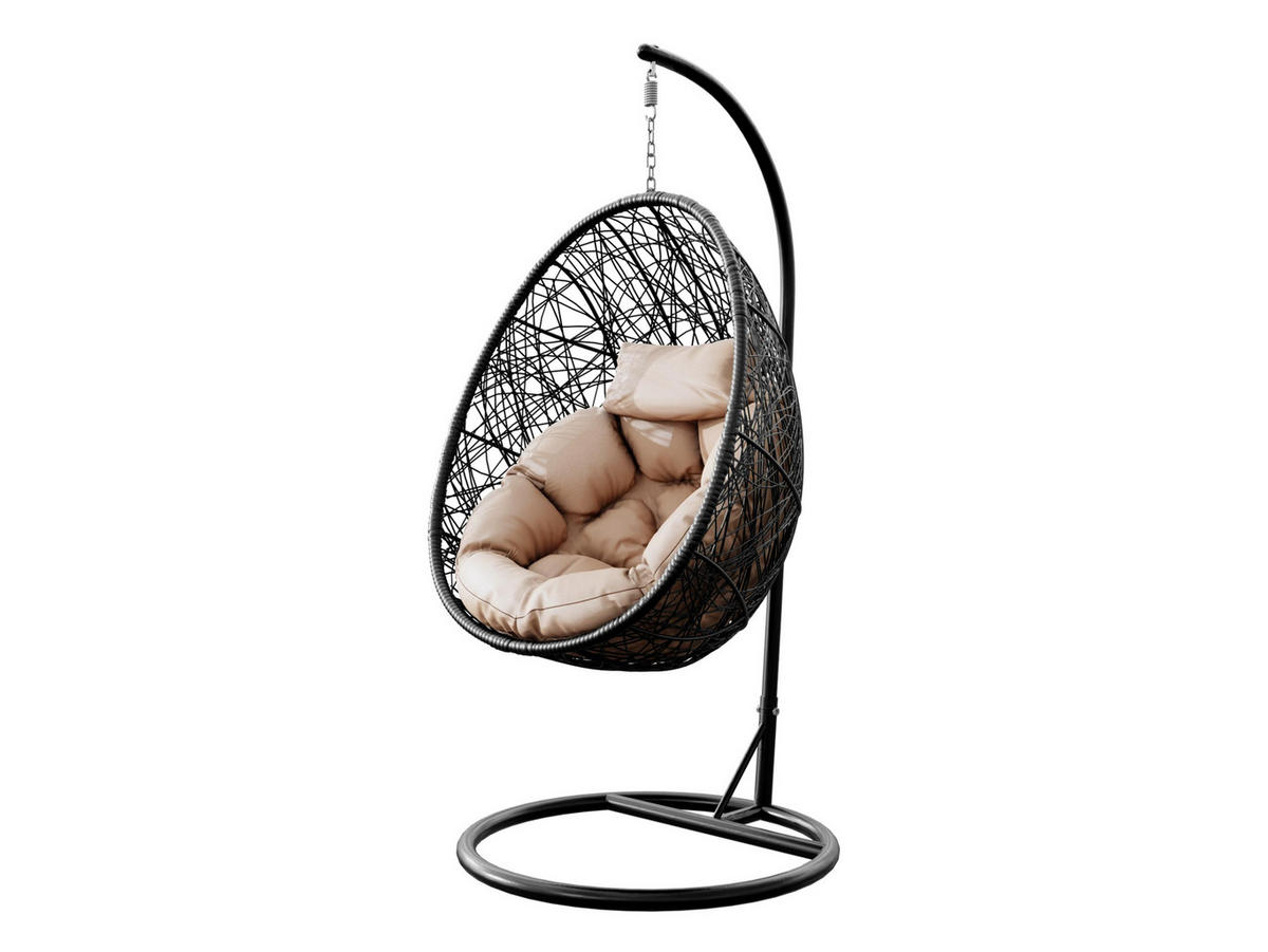 HÄNGESESSEL Fogo - Beige, Metall (90/195/95cm) - MIRJAN24