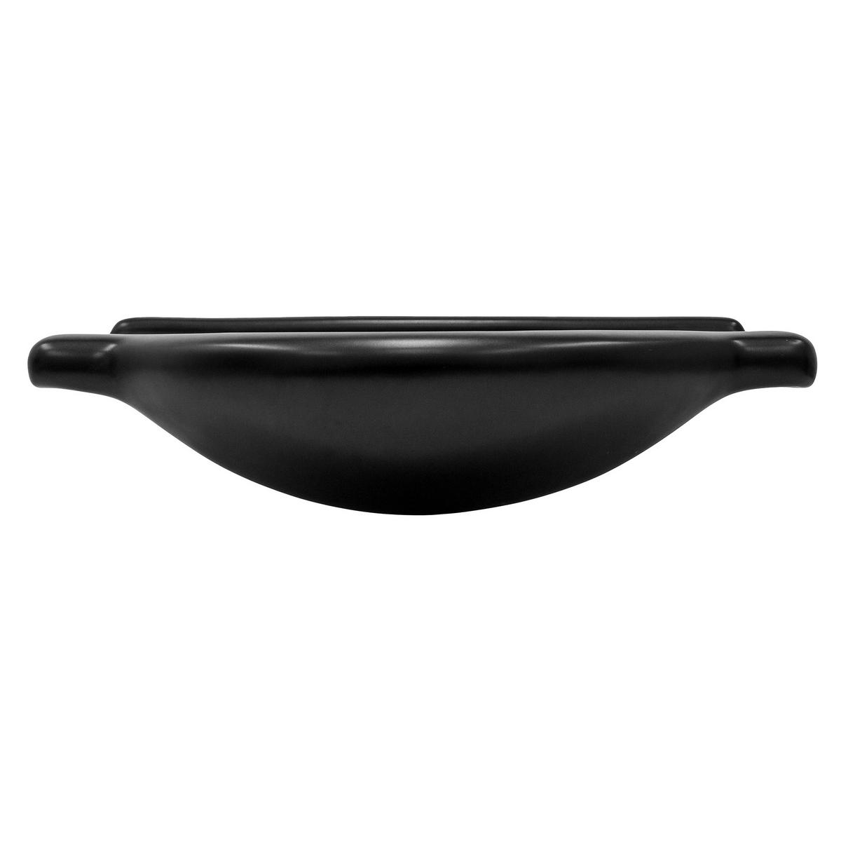 WASCHBECKEN - Schwarz, Keramik (50.5/22.5/77cm) - ML-DESIGN