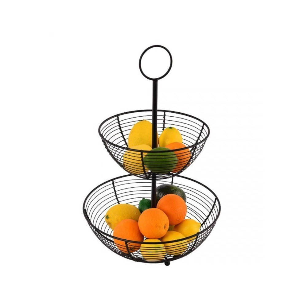 OBSTKORB Schwarz 26/26/30 cm E8129 - Schwarz, Metall (26/30cm) - Elitehoff