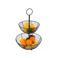 OBSTKORB Schwarz 26/26/30 cm E8129 - Schwarz, Metall (26/30cm) - Elitehoff