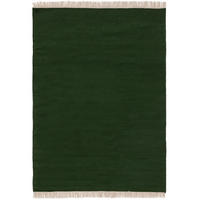 WOLLTEPPICH Liv Dunkelgrün 60x100 cm - Dunkelgrün, Textil (60/100cm) - benuta Pop
