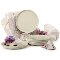 TELLER-SET VICTO 6-tlg Dessertteller - Beige, Keramik (20/2/20cm) - KONSIMO®