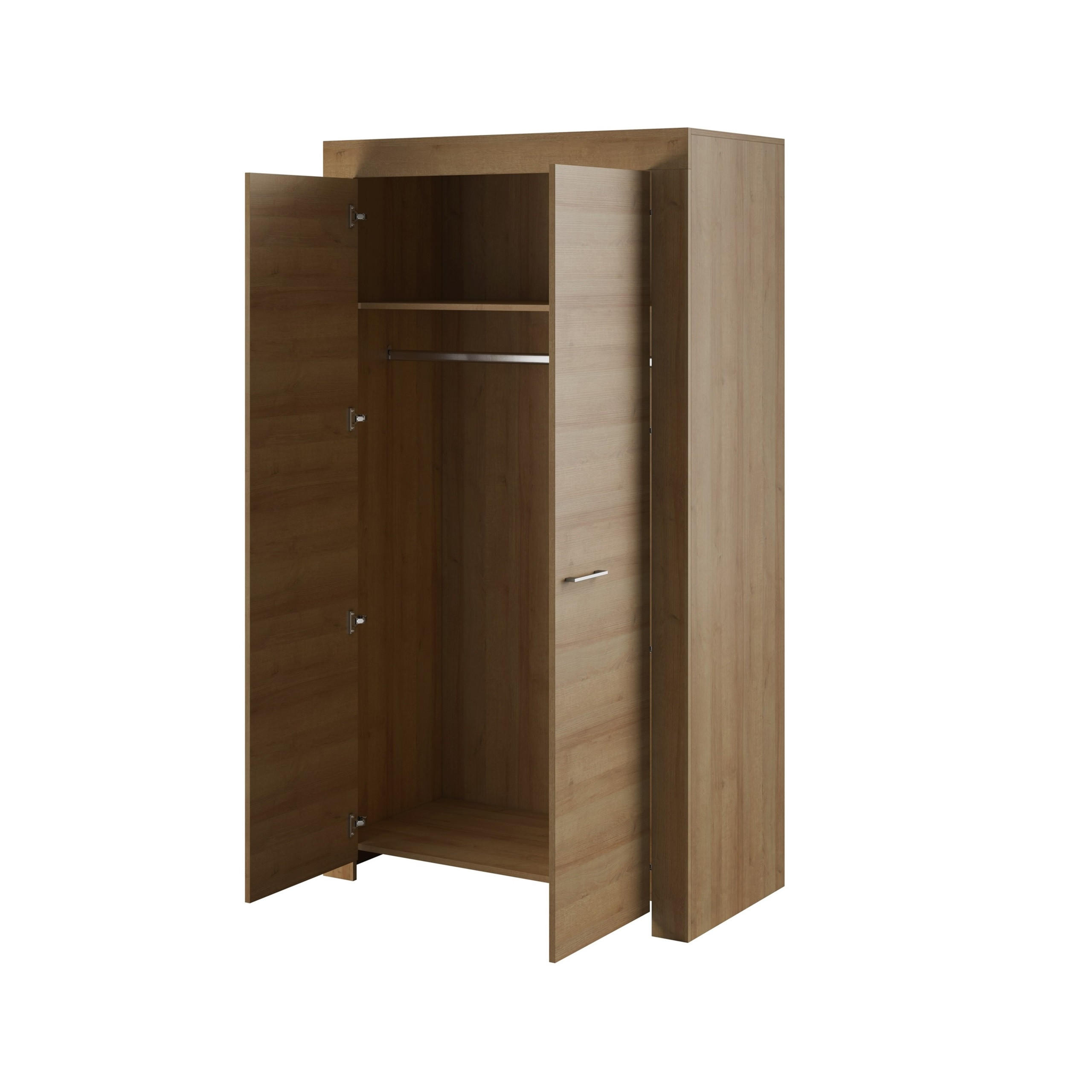 DREHTÜRENSCHRANK CIELO 110/197/54 cm 2-türig Eichefarben - Eichefarben, Holzwerkstoff (110/197/54cm) - MASSENO