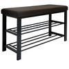 SCHUHBANK mit Polster - 81x32x50 Schuhregal mit Sitzfläche - Garderobenbank Flur - Braun, Kunststoff (32/50/81cm) - Dunedesign