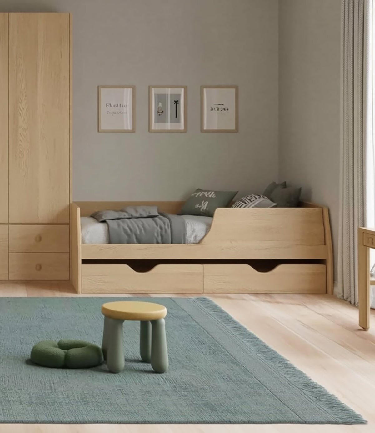 TEPPICH handgefertigt Wolle Baumwolle grün - Grün, Naturmaterialien (160/230cm) - AFK Living