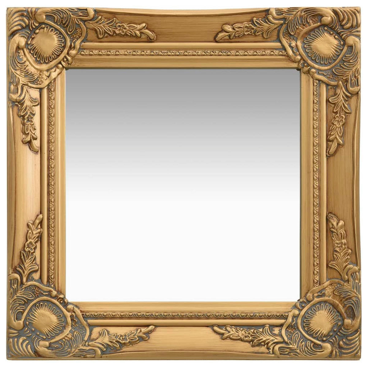 WANDSPIEGEL im Barock-Stil 40x40 cm Golden - Goldfarben, Holz (40/40/40cm) - furnicato