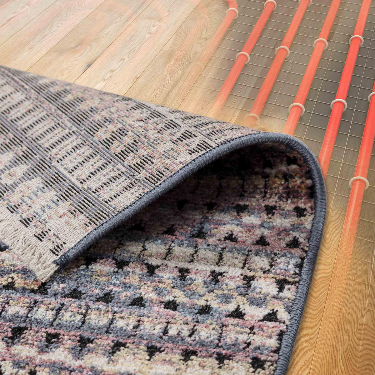 DESIGNTEPPICH ORVIETO - Hellblau, Textil (133/190cm) - Astra