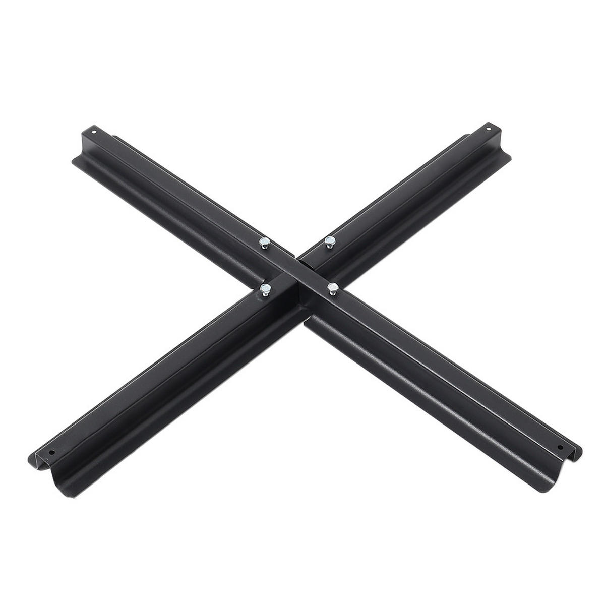SONNENSCHIRM-KREUZSTÄNDER aus Edelstahl in Schwarz wetterfest standfest und robust 70 × 4,5 cm 2kg - Schwarz, Metall (70/70cm) - Livingandhome