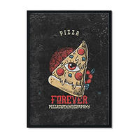 POSTER Frauenköpfe & Pizza A4 Rahmenlos - Klar, Papier (29.7/5/21cm) - Nacnic