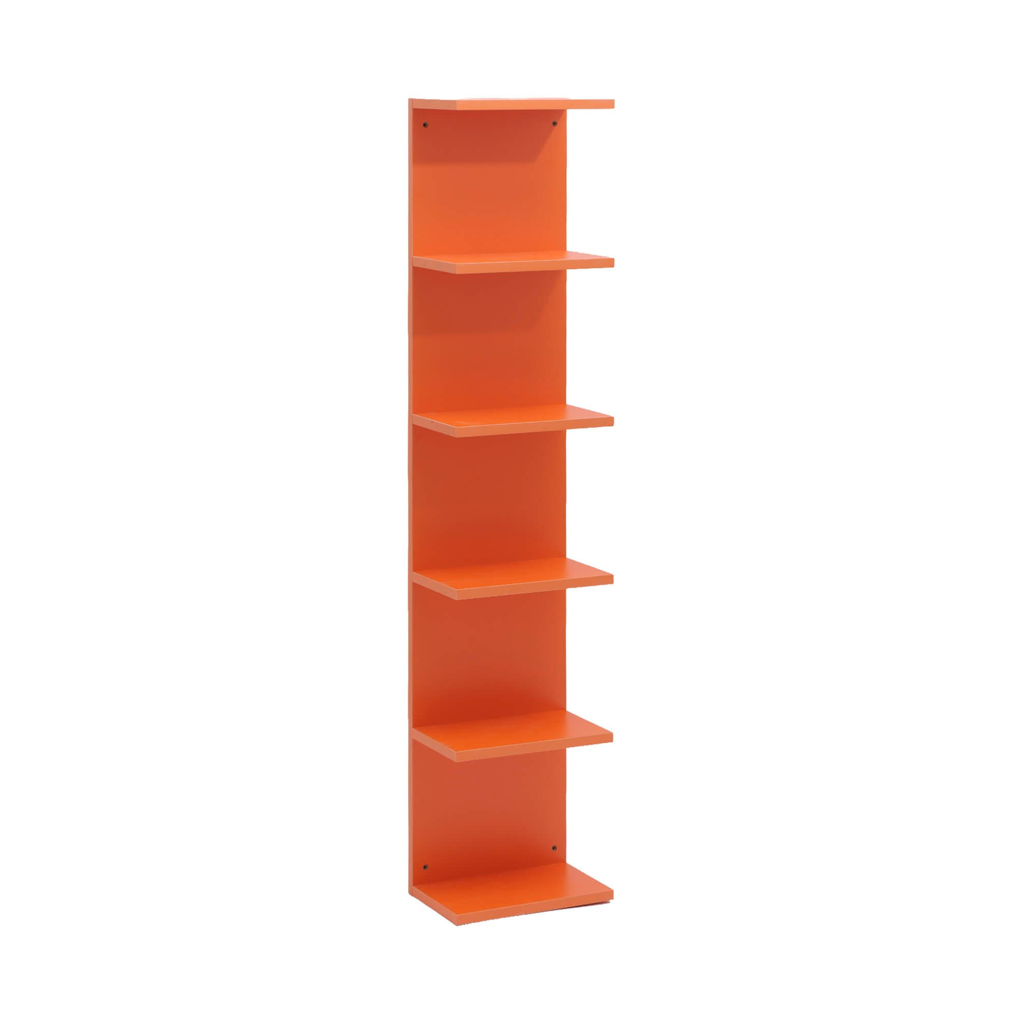 BÜCHERREGAL 6 Ablagen Orange 25/16,5/120 - Orange, Holz (25/120/17cm) - Mobili Rebecca