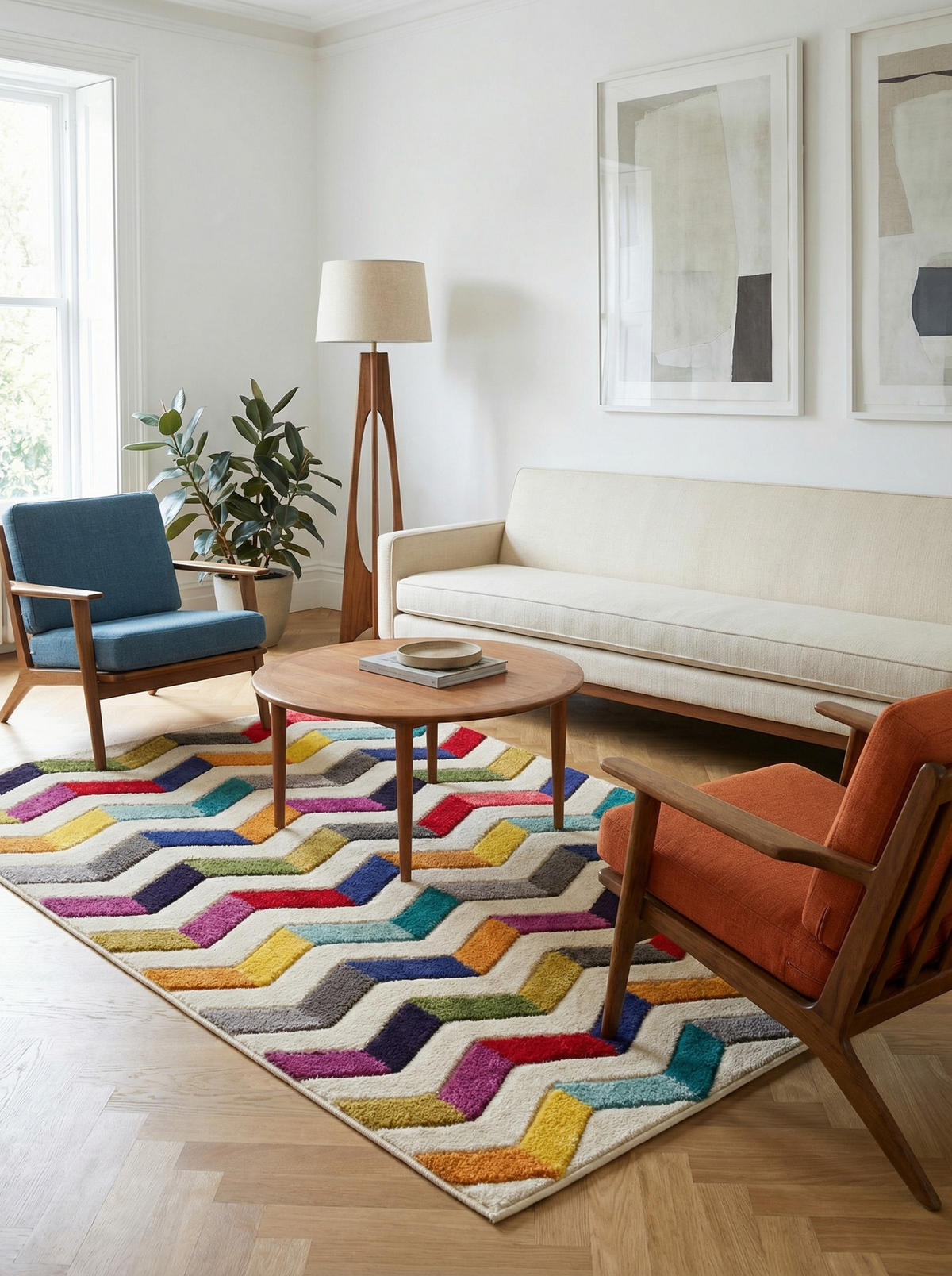 TEPPICH Bunt-Design, geometrisch MEON JOSH, Multi 160x230 cm - Multicolor, Textil (160/230cm) - KADIMA DESIGN