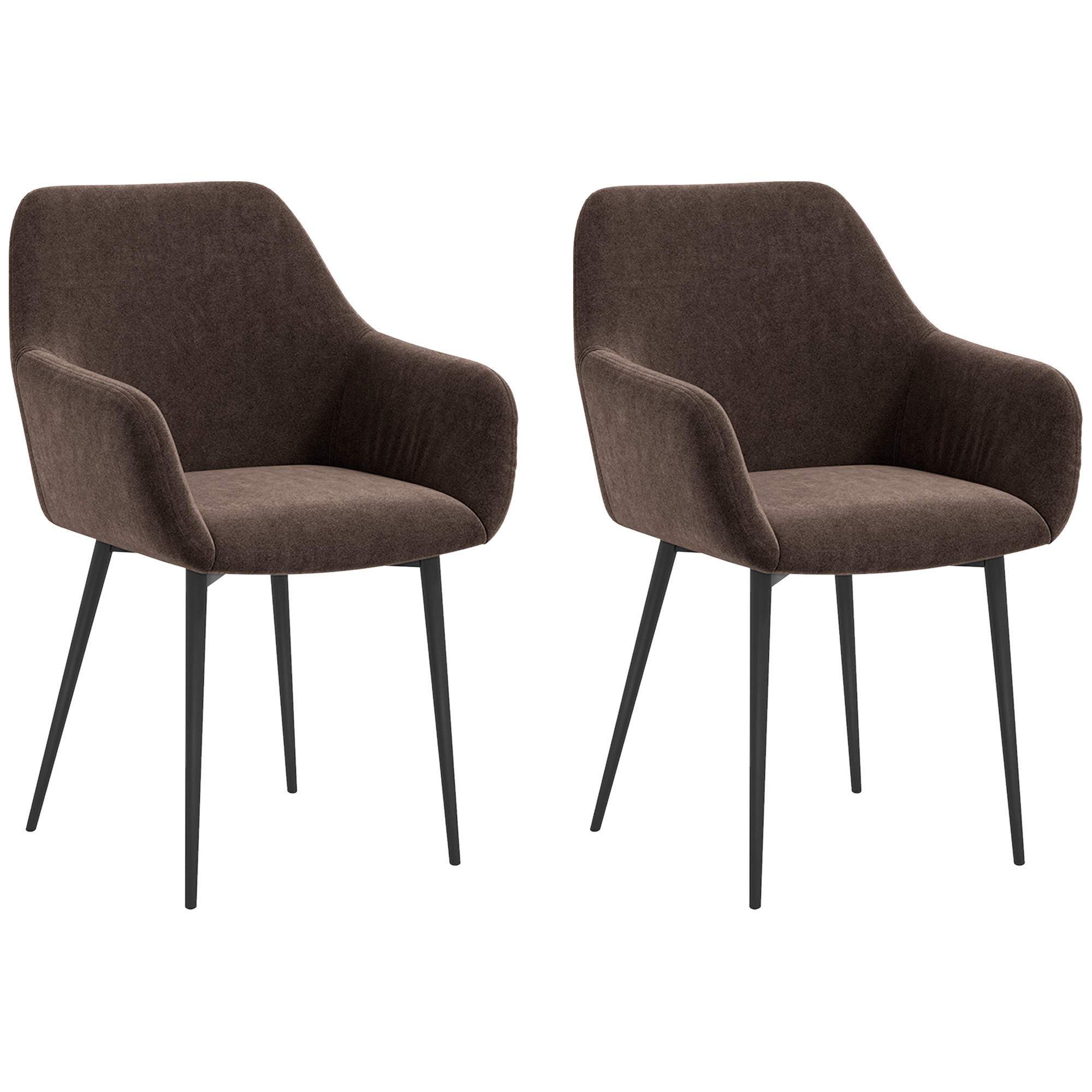 STÜHLE Braun 2 Stück - Braun, Textil (54/80/57cm) - GiPP