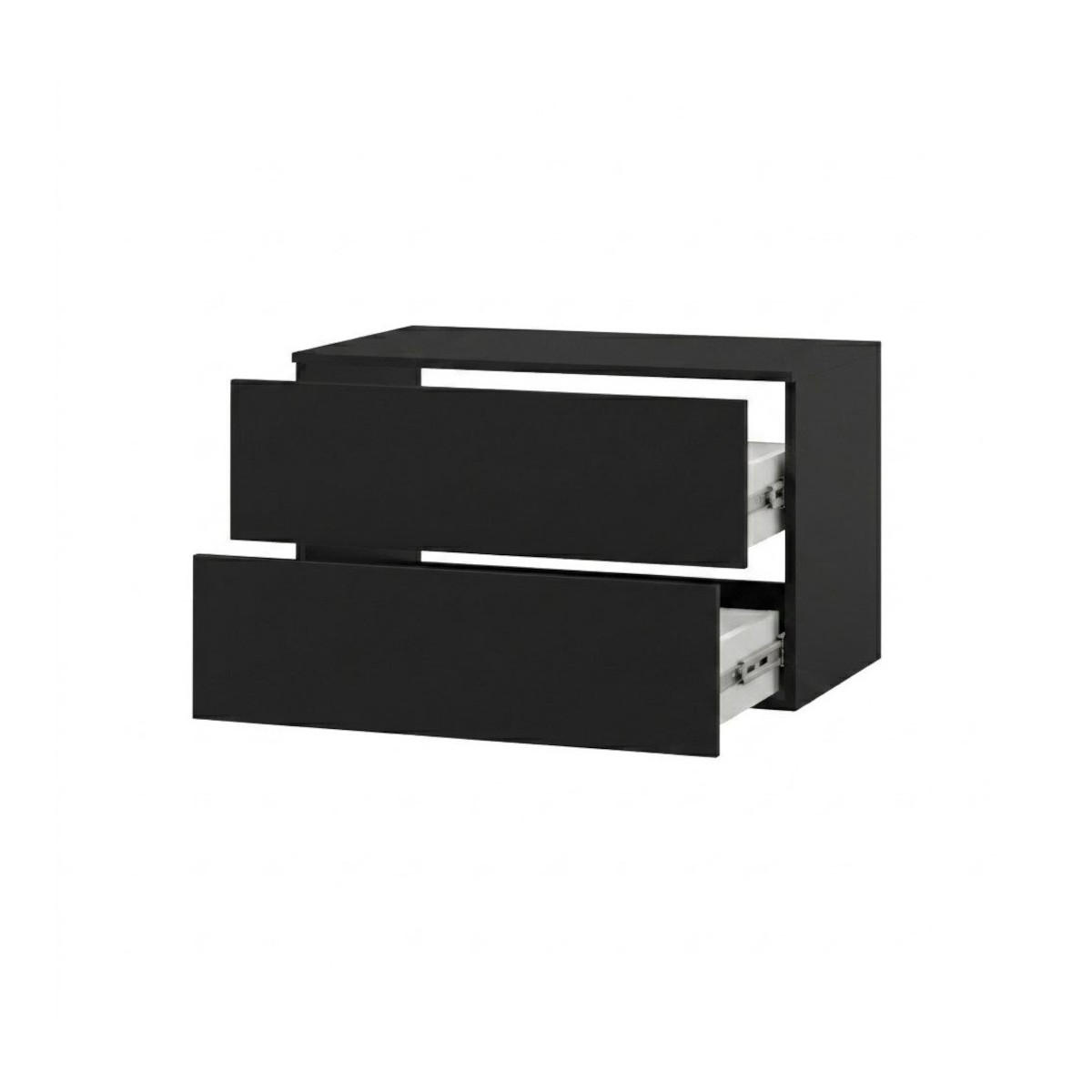 WASCHTISCHUNTERSCHRANK Color 2S 80 Schwarz - Schwarz, Holzwerkstoff (80/50/45cm) - mzm24