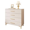 KOMMODE LINA KASCHMIR 4S mit Schubladen und LED-Beleuchtung Goldene Beine und Griffe - Kaschmir/Goldfarben, Holzwerkstoff (95/86/40cm) - Lookway