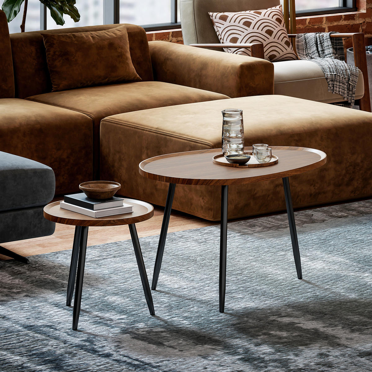 COUCHTISCH Schwarz 1 Stück - Schwarz, Metall (80/55/49cm) - GiPP