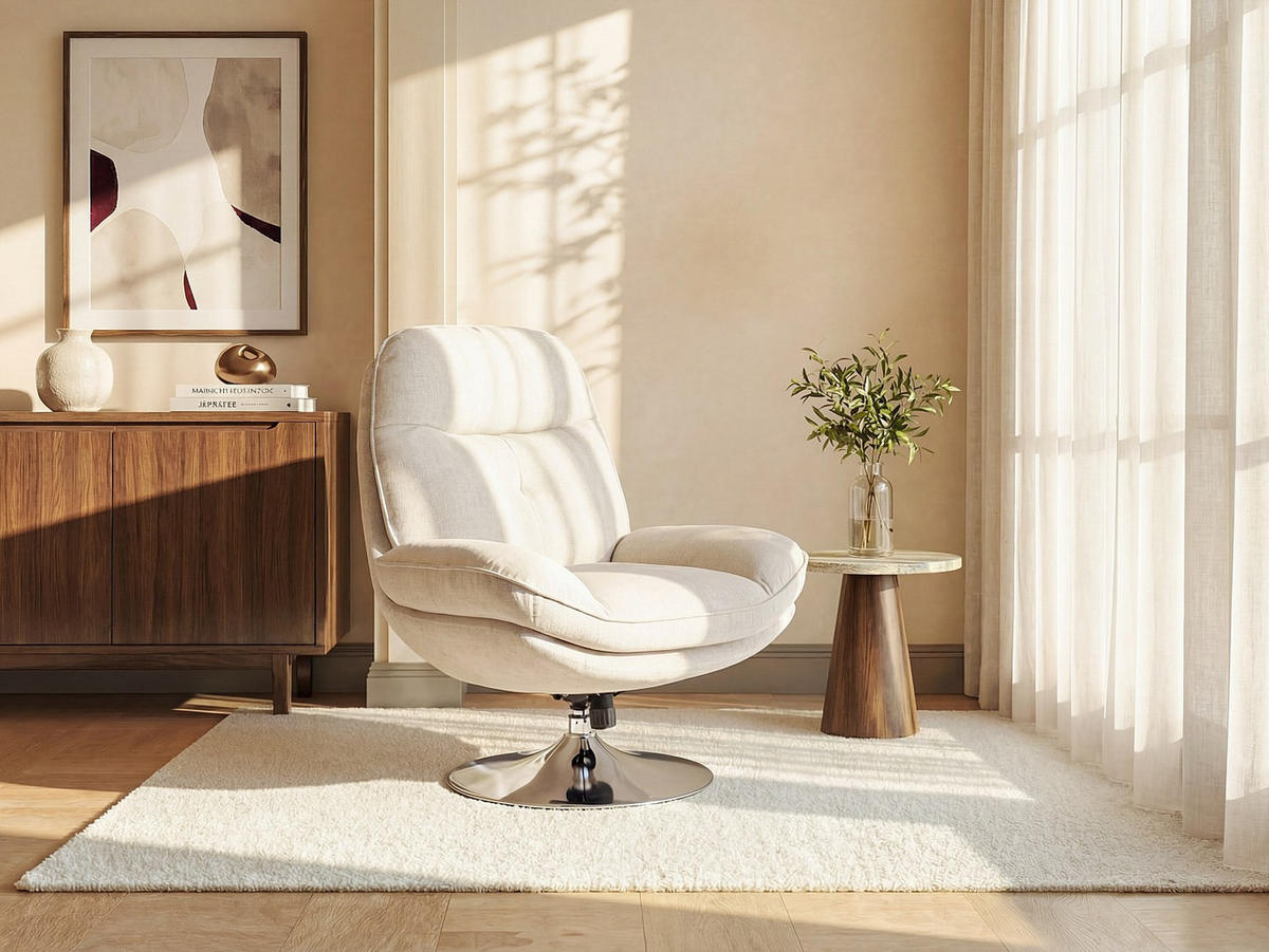SESSEL mit gerader Rückenlehne - 1 Person - Stoff - Beige - - Beige, Textil (78/99/90cm) - Vente-Unique